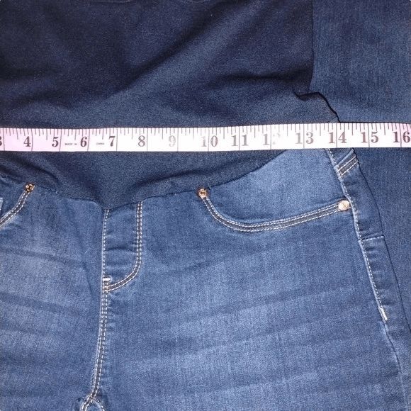9th & Main Over the‎ Belly Stretchy Maternity Skinny Jeans Size M - Picture 3 of 9